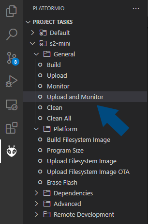 Upload and monitor